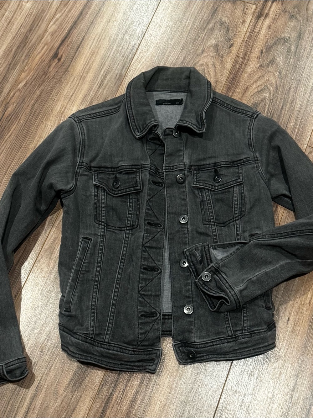 Prana Grey Denim Jacket - Classic Trucker Style
